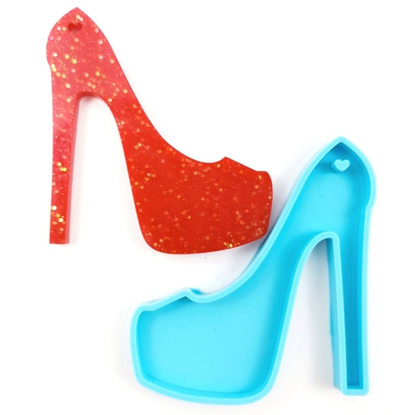 Shiny High Heels Molds för DIY Craft Key Ring Shoes Ep