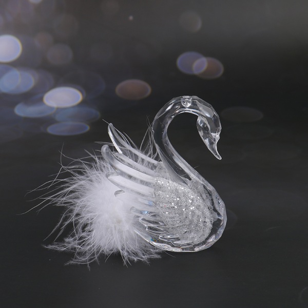 1st Swan Feather Crystal Swan Cake Topper Tillbehör