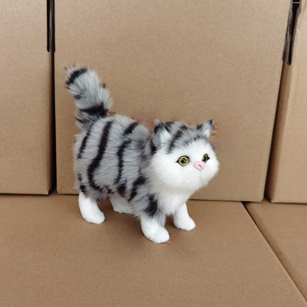 e Simulering Katt plyschleksaker Mjuk fylld kattunge Modell Katt Real type-A3