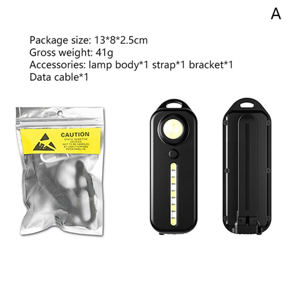 LED blå och röda axellampor med USB uppladdningsbar klämma Type A/pearl bag