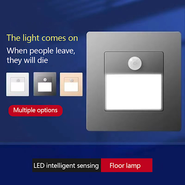 1Pc Night Light Smart Light PIR Bevægelsessensor LED Gold