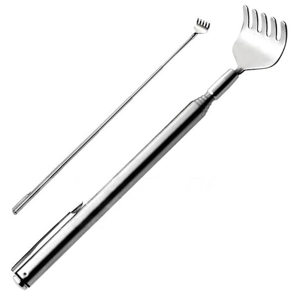 Rustfri teleskopisk bærbar lommepen Clip Back Scratcher