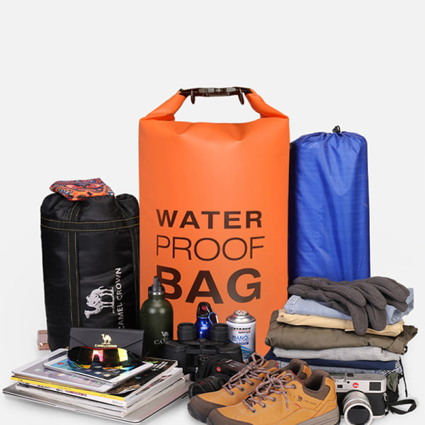 2 liter vattentät torrväska för förvaring av simkajak flytryggsäck Black
