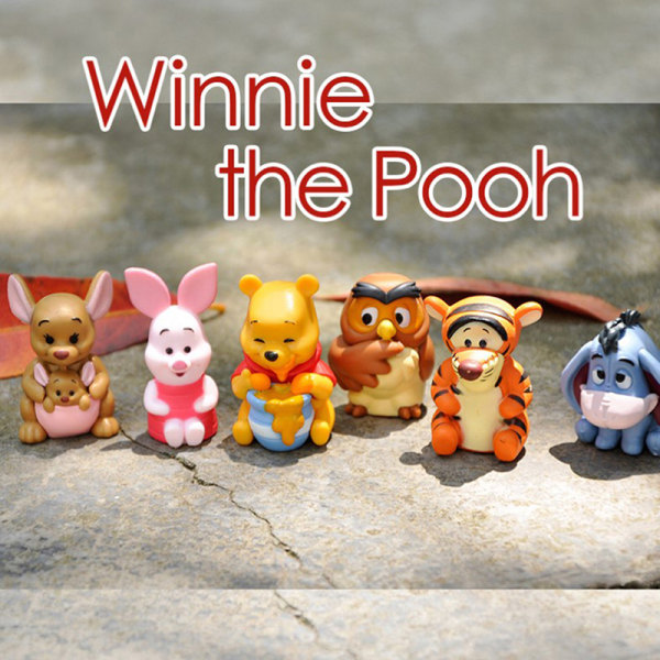10 stk Disney Winnie The Pooh Eeyore Anime Figurer Legetøj
