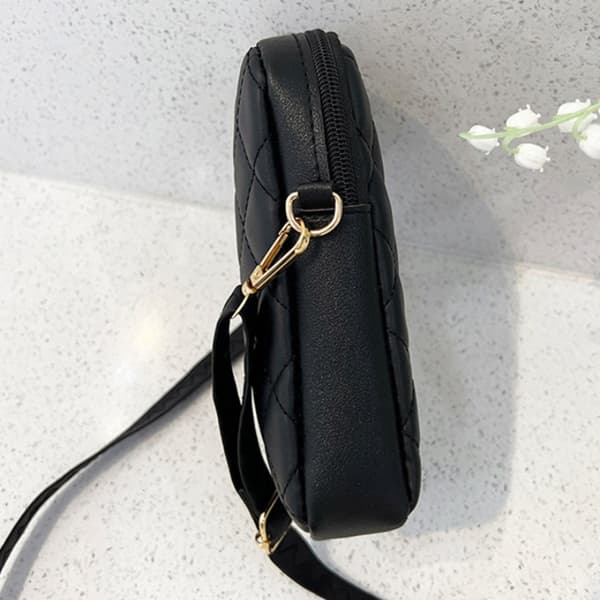 PU læder skuldertaske Broderi Mobiltelefon Tasker Khaki