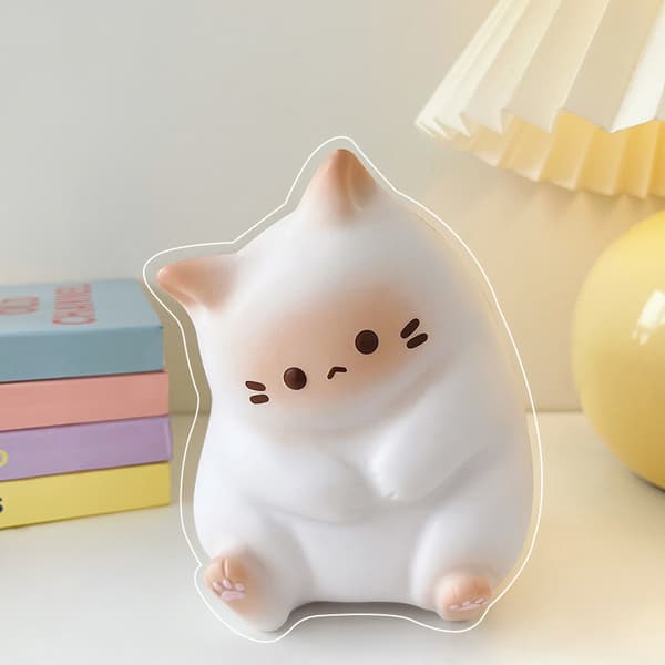 Morsomme og elastiske myke katt Squishy leker  leker gaver White