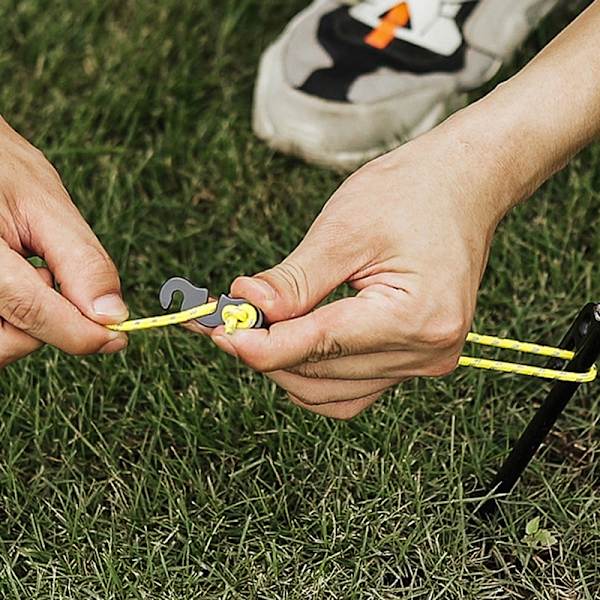 10 kpl retkeilyteltan johto köyden soljen kiristinten kiinnityssarja Red 10 PCS