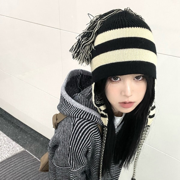 Beanies Okazaki Shinichi NANA hatter Ørebeskyttelseshatt Black