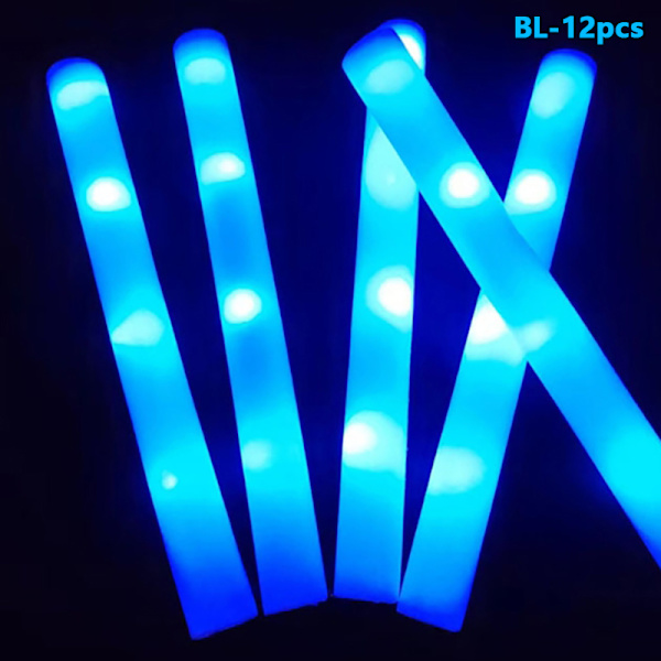 LED Glow Sticks Glow Foam Stick Cheer Tube Dark Light Party Blue