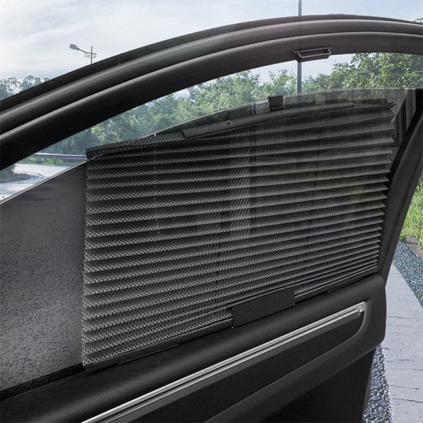 1kpl auton automaattinen sisäänvedettävä päivänvarjo auton mesh Black