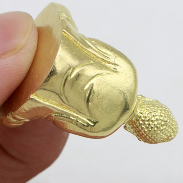 Ren messing miniatyr shakyamuni Buddha dekorasjon hjemmeinnredning mi Gold