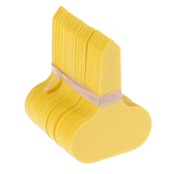 100kpl 5*7cm muoviset t-tyyppiset tarramerkit lastentarhan nurmikko la Yellow