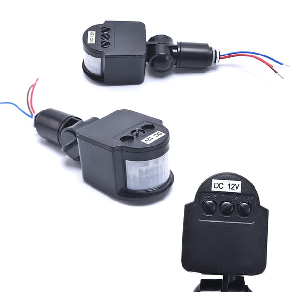 Rörelsesensor DC12V Infraröd PIR-rörelsedetektor Ljusbrytare Gray