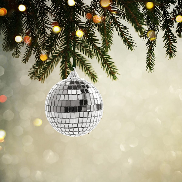 1Pakke 2-10cm Juleball Xmas Tree Hengende Ornament Speil 4CM 6Pcs/lot