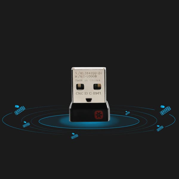 Trådløs donglemottaker samlende USB-adapter 6 channels