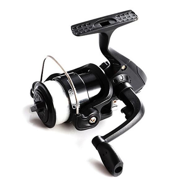 Vikbar ultralätt spinnrulle Spinnande fiskerulle Black