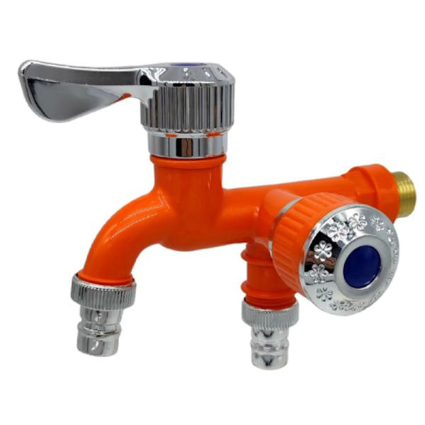 Dobbelt kontrol Dobbelt udløb Vandhane Universal Interface vandhane orange