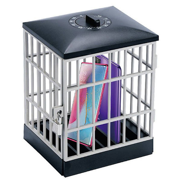 Matkapuhelinvankila ajastimella Prison Lock Party Phone Cage Dark gray