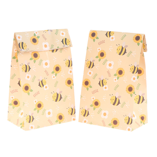 10 kpl Honey Bee Lahjapussit Syntymäpäiväjuhlakarkkipakkauspussit 12*7.5*23cm