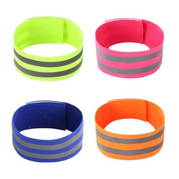 4 stk/ sett Refleksbånd Armbelte LED Refleksarmstropp Orange 4 pcs/set