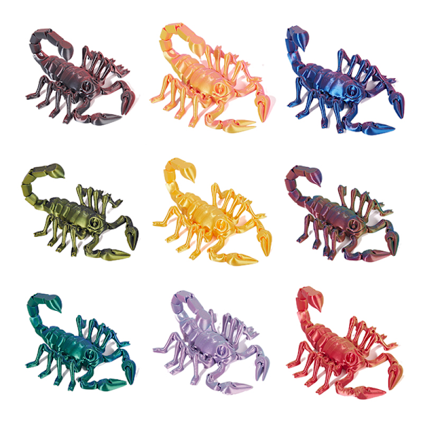 3D-printet Skorpion Simuleringsleke Bevegelige Uttrekkbare s Creati Pink blue
