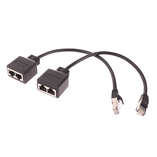 RJ45 1 hane till 2 hona LAN Ethernet-kabel splitterkabel 31cm