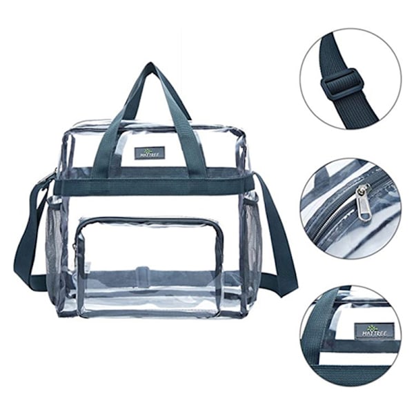 Läpinäkyvä olkalaukku, crossbody-laukku, käsilaukku Black