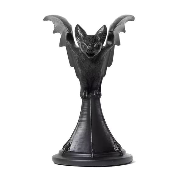 Gotisk lysestage Vintage Cat Wolf Bat Statue Halloween A1