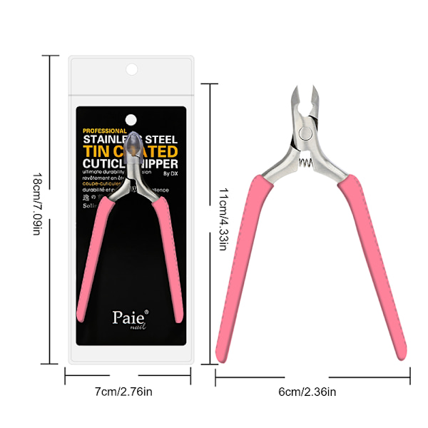 värikäs Olecranon sakset Toenail Ingrown Dead Skin Remover Pink