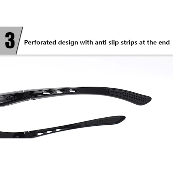 Polarized Sports Men Solbriller sett med 5 LensGoggle black