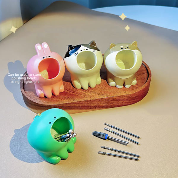 Nail Art Slipehode Bits Holder e Nail Drill Bits Holder White