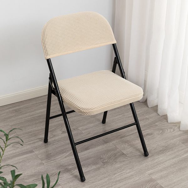 Hushållsfällbar cover Ryggstöd Stolar överdrag light yellow