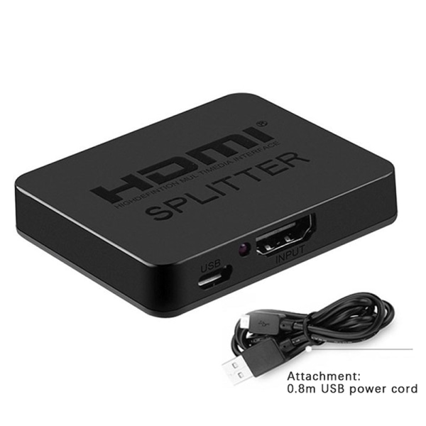 4K HDMI Splitter HDMI Switch Video Distributör Förstärkare Black