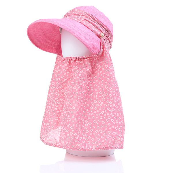 Kvinder Dame Visir Hat Foldbar Roll Up Bred Skygge Cap Khaki