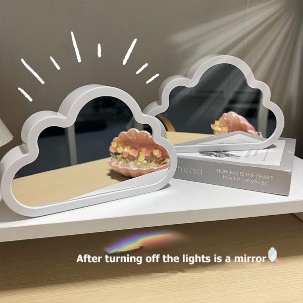 Cloud Mirror Tulip Lamp DIY Nattlys Soverom Ornamenter purple
