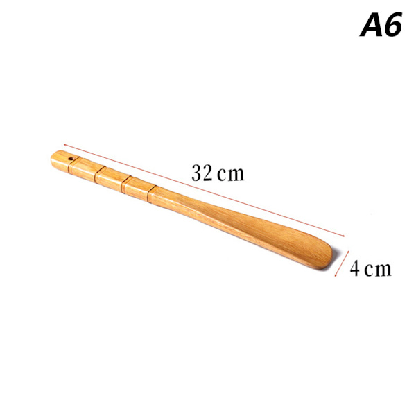 1 Stk Solid Wood Skohorn Træ Sko Horn Skoløfter Yellow A 32CM