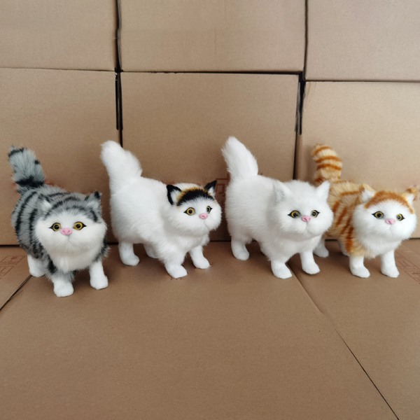 e Simulering Katt plyschleksaker Mjuk fylld kattunge Modell Katt Real type-A3
