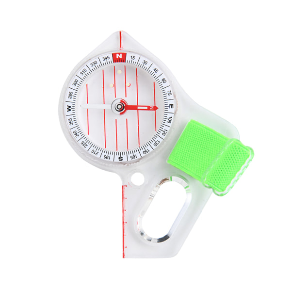 1 stk Outdoor Professional Tommelkompass Orienteringskompass 2in1