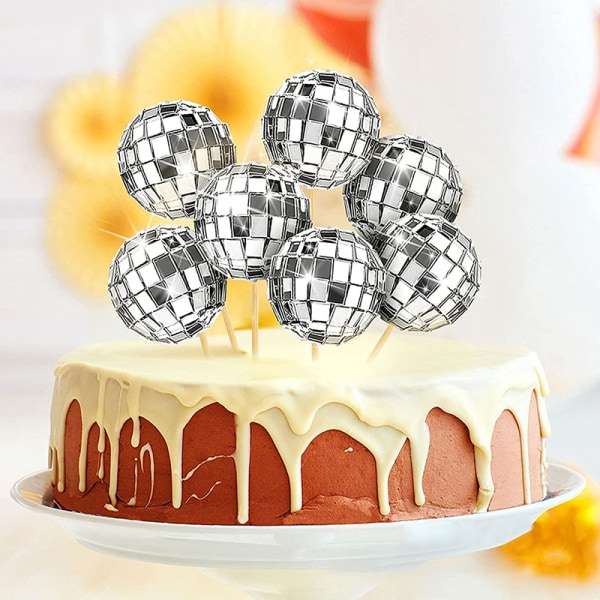 12 stk. Discobold Kage Toppers Festartikler Silver