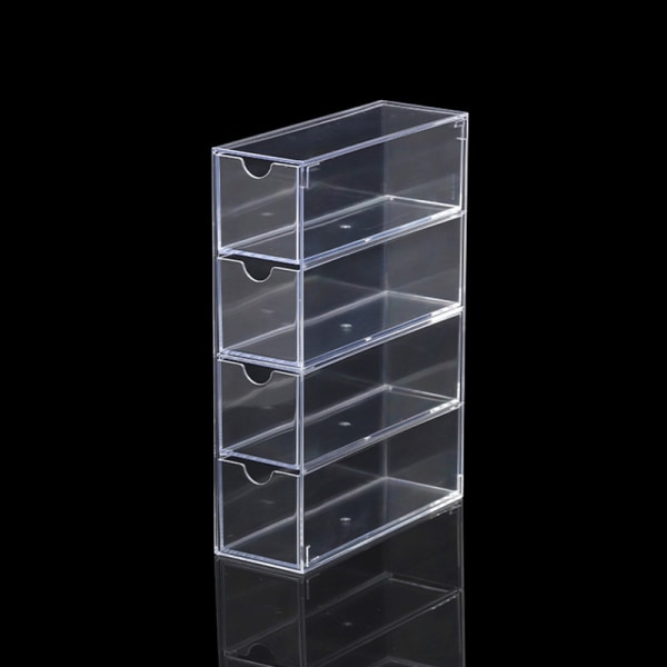 Glasögonförvaringslåda 4 lager Stor organizer Transparent