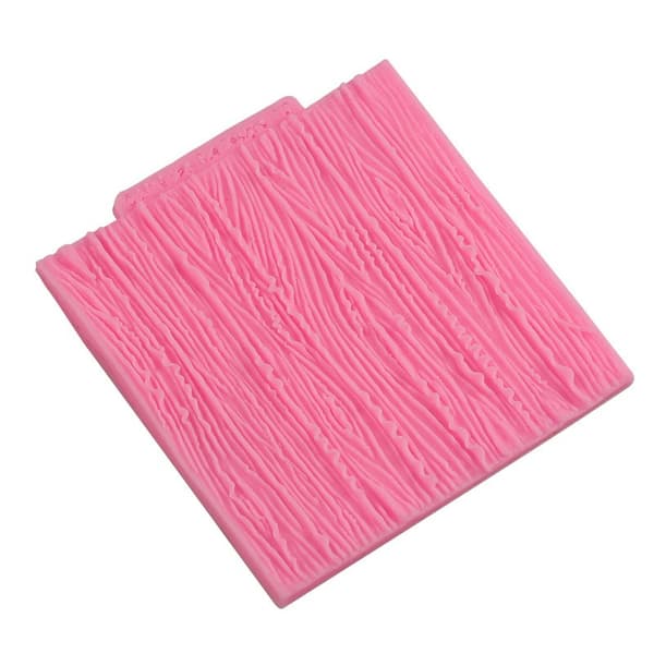 Trädbarktextur Trämönstermatta Mould Silikonformkaka Pink