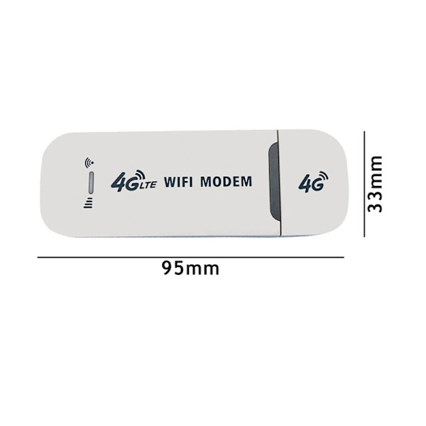 4G LTE langaton USB -sovitin, mobiililaajakaista 150 Mbps Modem Stick black