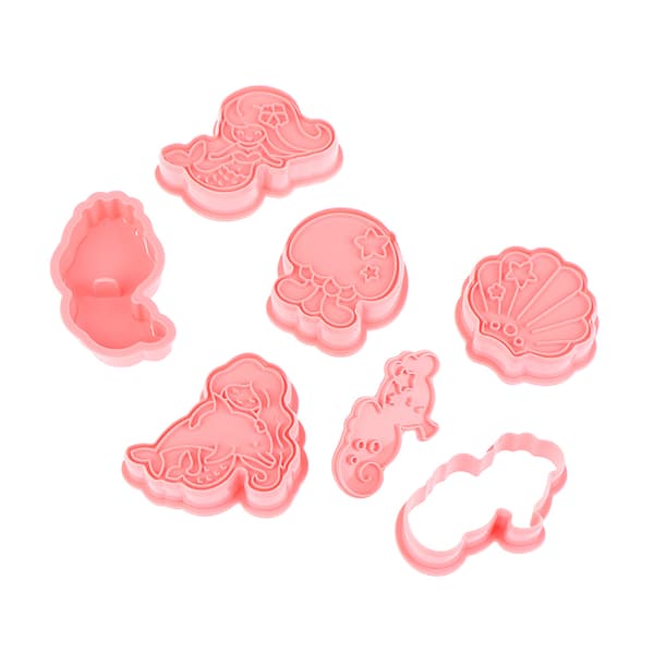6 stk/sæt Mermaid Shell Seahorse Cookie Form DIY 6Pcs