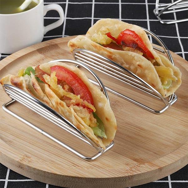 304 rustfrit stål Taco Holder Wave Shape Stand Rack