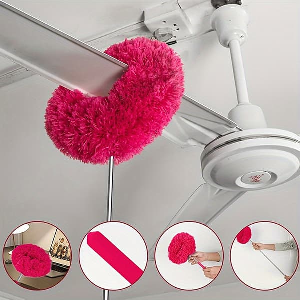 Mikrofiber Støvkost til Loftventilator Forlænges Op Til Langt Håndtag Støv L Red