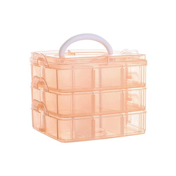 18 Grids Justerbar Opbevaring Case Box Smykker Container Boxes Orange