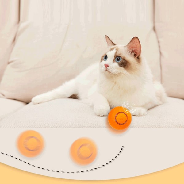 Smart Cat Lelu Sähköinen automaattinen pomppiva kissapallo orange 0c22 |  orange | Fyndiq