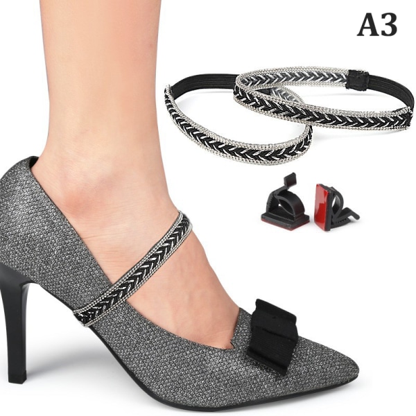 1Pairs Naisten kengät pitsiä korkeakorkoinen kuminauha liukumaton Black A  1176 | Black A | Fyndiq