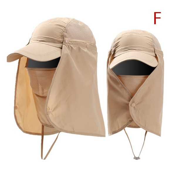 Outdoor SunHat UV-beskyttelse ørehalsdeksel Khaki