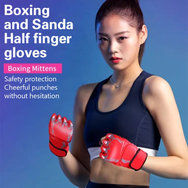 Sanda Boxing Fighting Träningshandskar Bär fitness red Claw prick